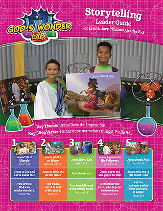 Picture of Vacation Bible School VBS 2022 God's Wonder Lab Storytelling Leader Guide