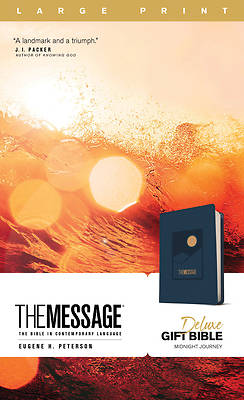 Picture of The Message Deluxe Gift Bible, Large Print (Leather-Look, Navy)