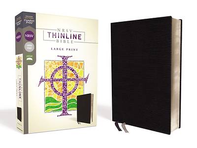 Picture of NRSV Thinline Bible, Large Print, Bonded Leather, Black, Comfort Print