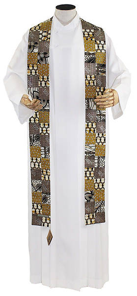 Picture of Amani Litenge Patch Overlay Stole Cream