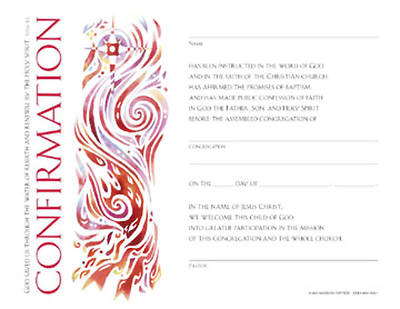 Picture of Community Confirmation Certificate (Package of 12)