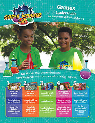 Picture of Vacation Bible School VBS 2022 God's Wonder Lab Game Leader Guide