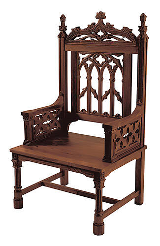 Picture of Canterbury Collection Celebrant Chair - Walnut Stain