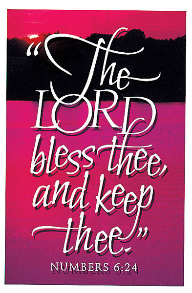 Picture of Lord Bless Thee Numbers 6:24 Postcard Package of 25