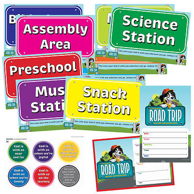 Picture of Vacation Bible School (VBS) 2025 Road Trip Activity Center Signs & Publicity Pack