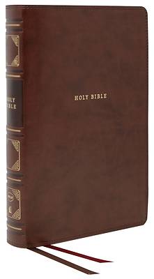 Picture of Nkjv, Reference Bible, Classic Verse-By-Verse, Center-Column, Leathersoft, Brown, Red Letter Edition, Comfort Print