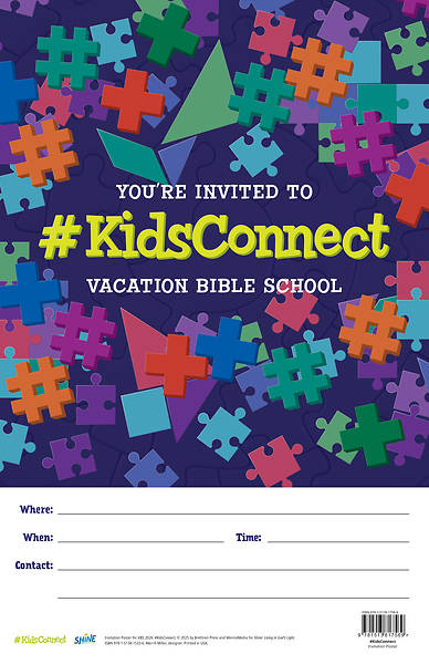 Vacation Bible School VBS 2026 #KidsConnect Invitation Poster (11 x 17)