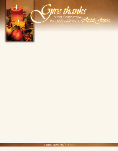 Picture of Give Thanks Thanksgiving Letterhead
