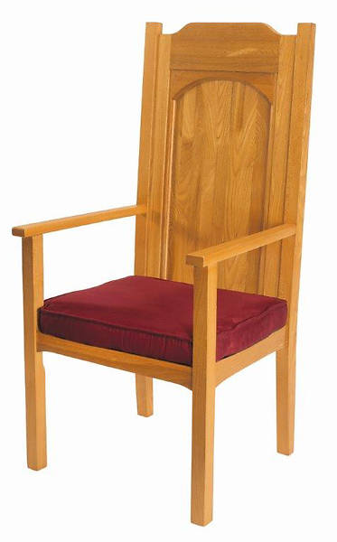 Picture of Abbey Collection Celebrant Chair - Medium Oak Stain