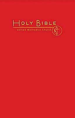 Picture of CEB Common English Pew Bible Bright Red UMC Emblem