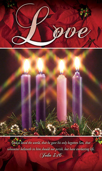 Picture of Love Advent Wreath 3' X 5' Fabric Banner