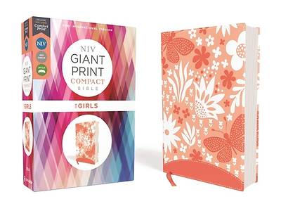 Picture of Niv, Giant Print Compact Bible for Girls, Leathersoft, Coral, Red Letter Edition, Comfort Print