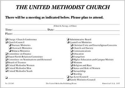 Picture of Notice of Meeting Cards (Pkg of 100)