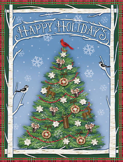 Picture of Happy Holidays Christmas Tree Boxed Card (Pkg of 18)