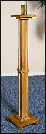 Picture of Wooden Paschal Candlestick - Pecan Stain