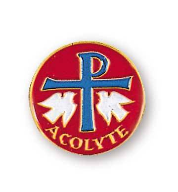 Picture of Chi Rho Acolyte Red Lapel Pin