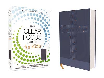 Picture of Nirv, Clear Focus Bible for Kids, Leathersoft, Blue