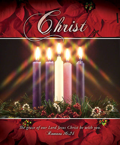 Picture of Christ Advent Wreath Legal Size Bulletin