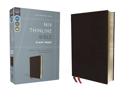 Picture of NIV Thinline Bible, Giant Print, Bonded Leather, Black, Red Letter Edition