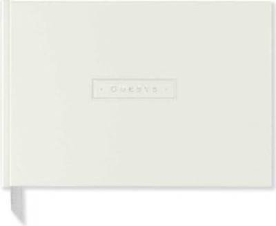 Picture of White Leather Guest Book
