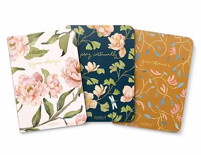 Picture of Gracelaced Lined Notebooks, Set of 3, Rejoice, Pray, Give