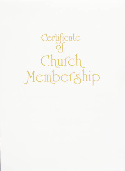 Picture of Contemporary Steel-Engraved Church Membership Certificate (Pkg of 3)