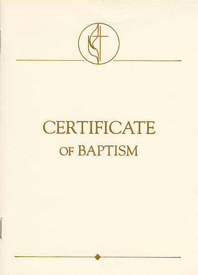 Picture of United Methodist Covenant I Youth & Adult Baptism Certificates (Pkg of 3)