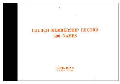 Picture of Church Membership Record Book