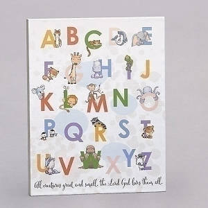 Picture of Alphabet Plaque-All Creatures Great And Small (14")
