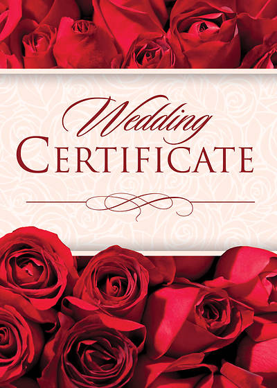 Picture of Wedding Red Foil Certificate