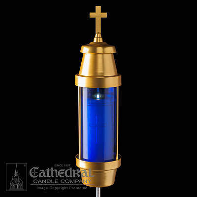 Picture of Cathedral Center Spike Blue Memorial Light Fixture