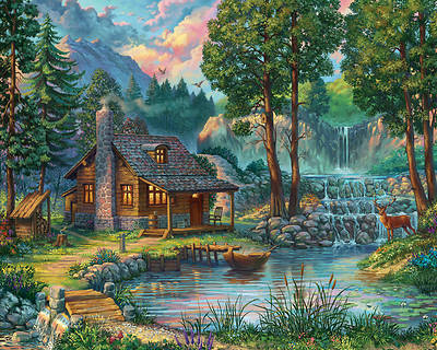Picture of House by the Lake Jigsaw Puzzle