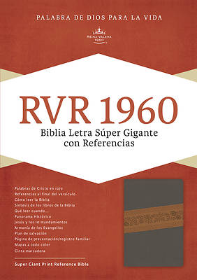 Picture of Rvr 1960 Biblia Letra Super Gigante, Gris Piel Fabricada Edicion Con Indice y Cierre