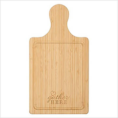Picture of Engraved Bamboo Wood Cutting Board with Handle