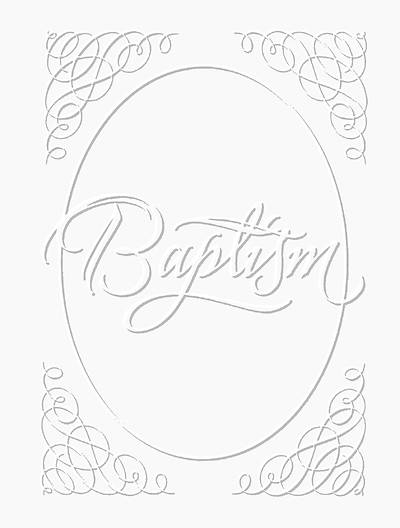 Picture of Baptism Certificate Silver Foil Embossed Package of 6