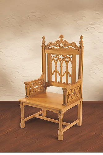 Picture of Canterbury Collection Celebrant Chair - Medium Oak Stain