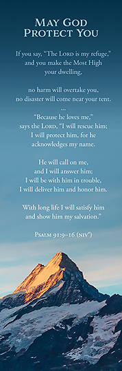 Picture of May God Protect You Bookmark Psalm 91:9-16 (Package of 25)