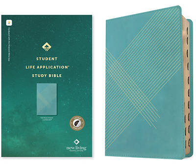 Picture of NLT Student Life Application Study Bible, Filament Enabled Edition (Red Letter, Leatherlike, Teal Blue Striped, Indexed)