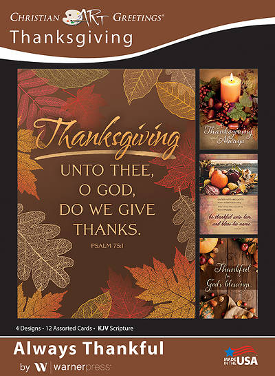Picture of Always Thankful Thanksgiving Boxed Cards (Box of 12)