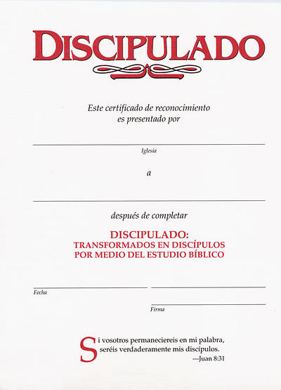 Picture of Certificado (Disciple I Spanish Certificate Download)