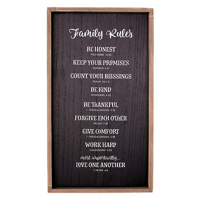 Picture of Wall Plaque Family Rules