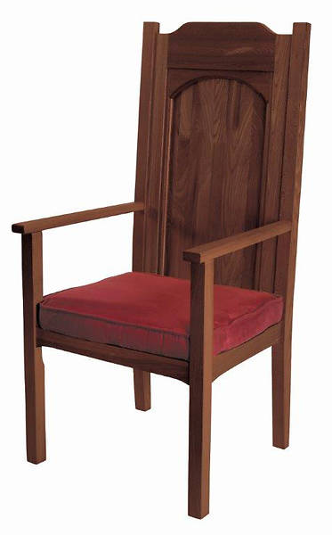 Picture of Abbey Collection Celebrant Chair - Walnut Stain