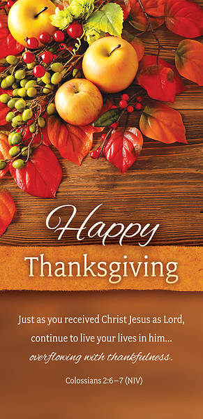 Happy Thanksgiving Col 2:6-7 NIV Offering Envelope