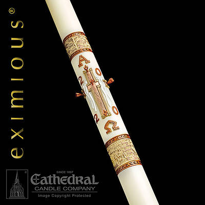 Picture of Cathedral Eximious Luke 24 Paschal Candle 2-1/16" x 42"