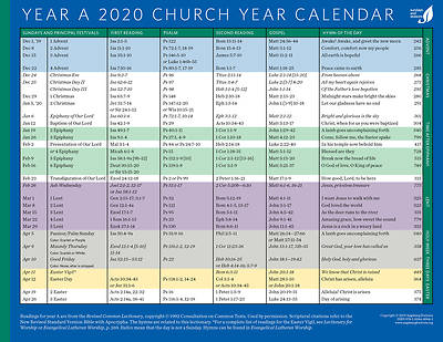 Picture of Church Year Calendar 2020, Year A