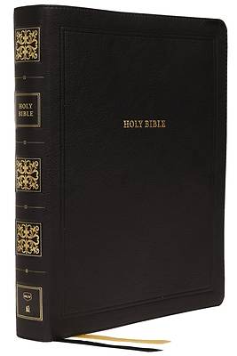 Picture of Nkjv, Reference Bible, Wide Margin Large Print, Leathersoft, Black, Red Letter Edition, Comfort Print