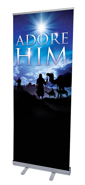 Picture of Adore Him Advent RollUp Banner with Stand