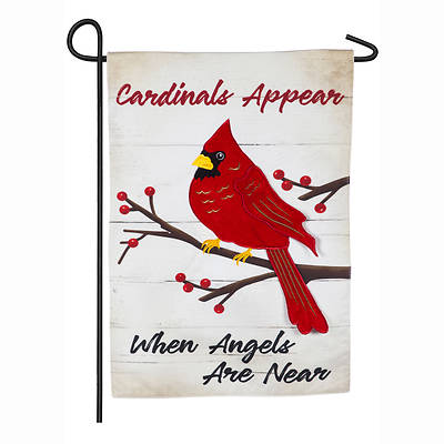 Picture of When Angels Are Near Garden Linen Flag
