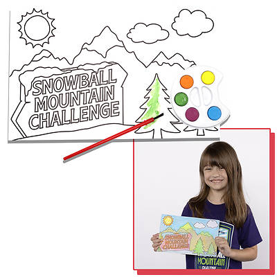 VBS 2026 Snowball Mountain Challenge Craft Watercolor Mountain Scene Paint Kit (Pkg of 12)