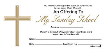 Picture of Sunday School Offering Envelope Bulk Currency (Package of 500)